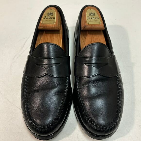NEW HEELS Rancourt & Co. Weltline Penny Loafers Black Handsewn Maine USA 10.5 D - Picture 3 of 12